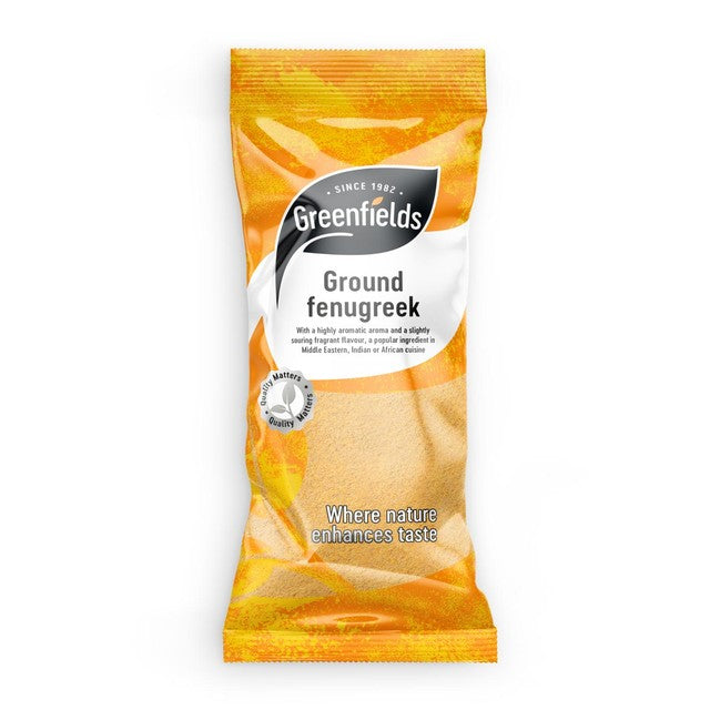 Greenfields ground fenugreek spice, imported from the UK