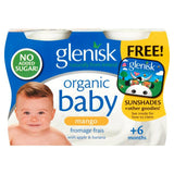 Glenisk Organic Baby Mango Fromage Frais with Apple  Banana 6 Months 4 x 60g 240g