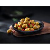 M&S grilled Turkish olives with red peppers 170g, imported from the UK