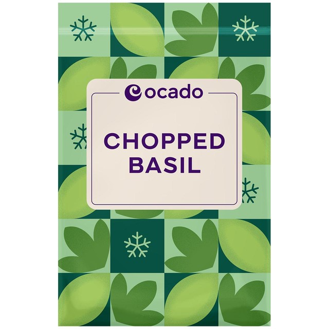 Ocado frozen chopped basil 50g, imported from the UK