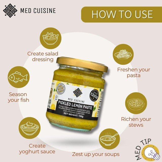 Med Cuisine pickled lemon paste 190g, imported from the UK