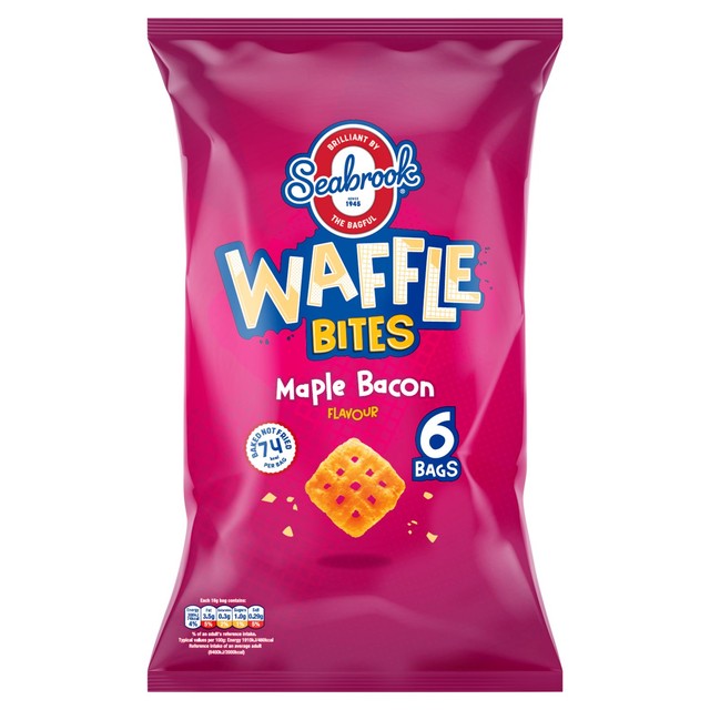 Seabrook Waffle Bites Maple & Bacon 6 Pack - British product