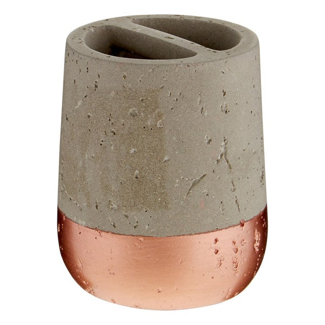 Premier Housewares Neptune Copper and Concrete toothbrush holder, imported from the UK