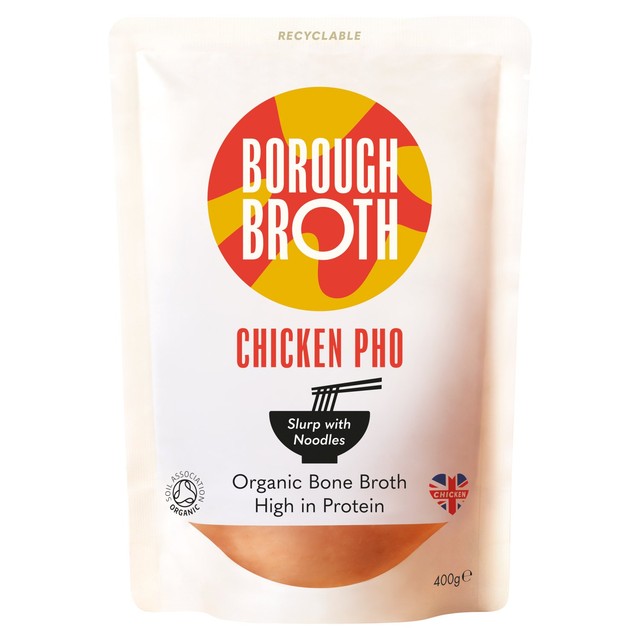 Borough Broth Co Organic Chicken Pho Broth 400g - British product