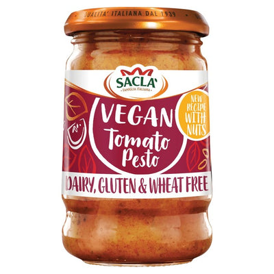 M&S Sacla Free From Tomato Pesto Vegan Pesto Sauce 190g- Buy online at McGrocer