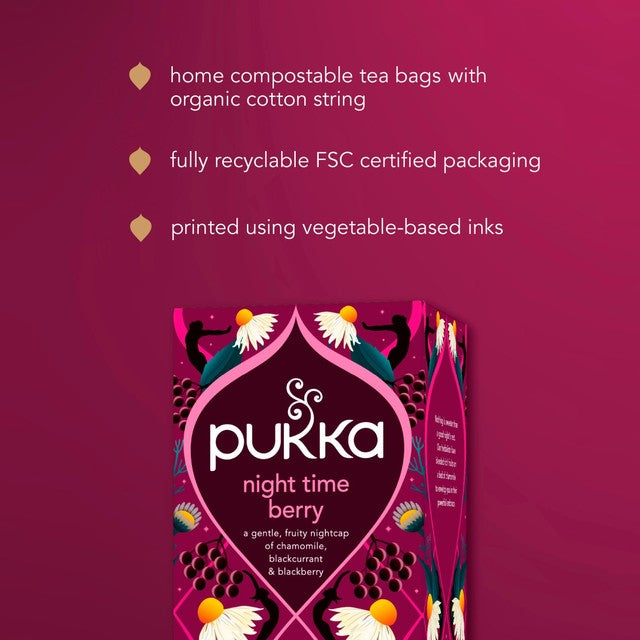Pukka organic sleep tea chamomile berries 8 tea bags (British brand)