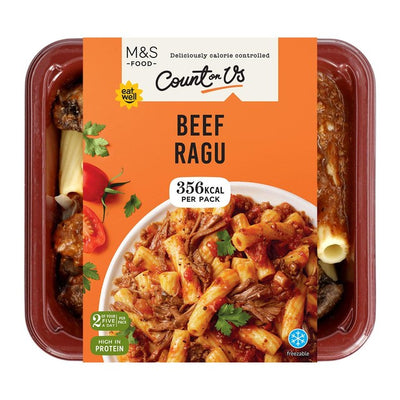 M&S Count On Us Rinderhackfleisch-Ragu-Pasta Fertiggericht 360g