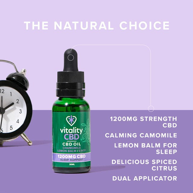 Vitality CBD Sleep Support Oil 1200mg Citrus Flavour 30ml (British brand)