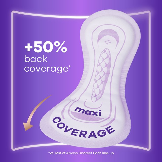 Always Discreet Maxi Comfort incontinence pads 12 count, UK version