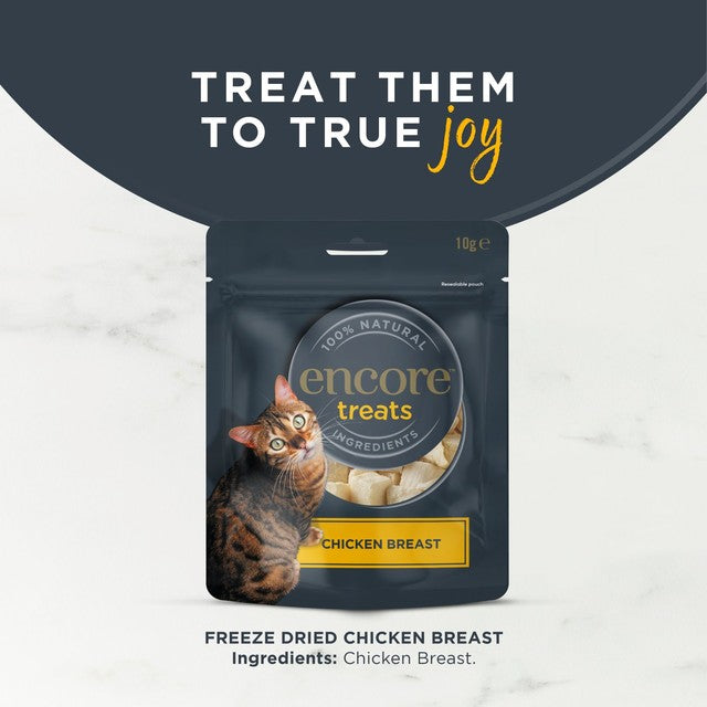 Encore freeze dried chicken breast cat treats 10g - British product
