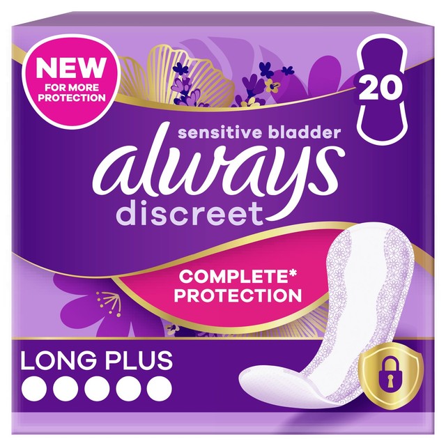 Always Discreet Incontinence Liners Plus pack of 20 - British product