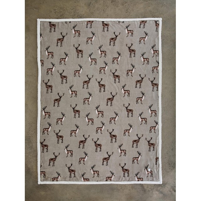 Deyongs Sterling Stag Heated Throw 140cm x 180cm - British product