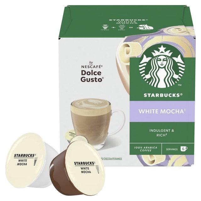 Starbucks White Mocha Dolce Gusto drink mix 6 drinks (British brand)