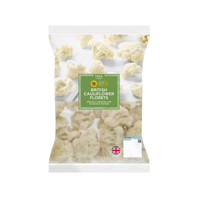 M&S frozen cauliflower florets 1kg, imported from the UK
