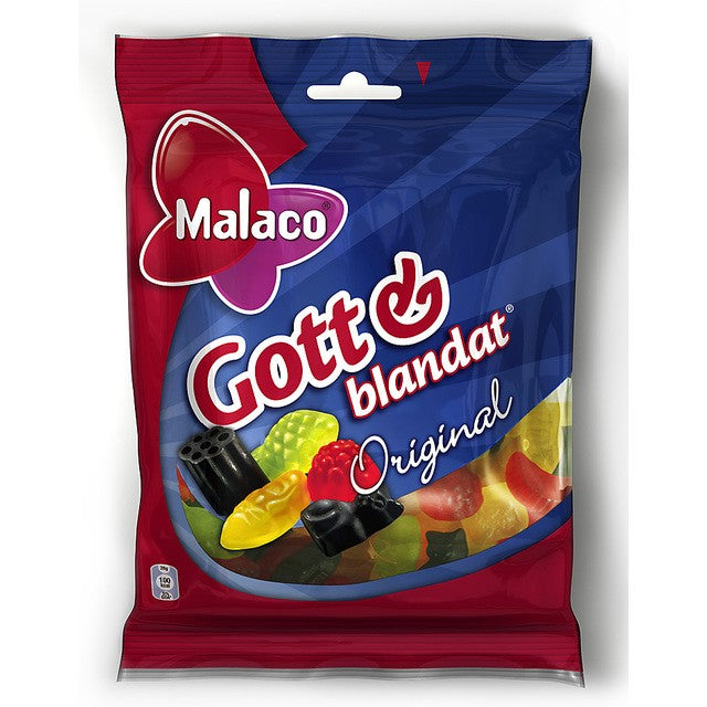Malaco Gott Blandat Wine Gums 160g, imported from the UK