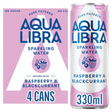 Aqua Libra raspberry blackcurrant water 4x330ml - British product