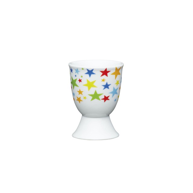 KitchenCraft Brights Stars Porcelain Egg Cup, UK version