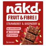 Nakd Strawberry Raspberry Fruit Bars 3x44g, imported from the UK
