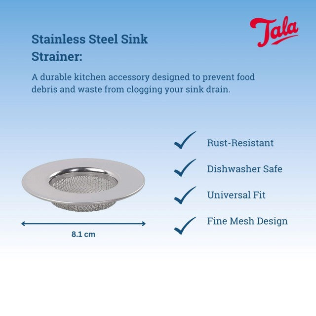 Tala household stainless steel sink strainer (British brand)
