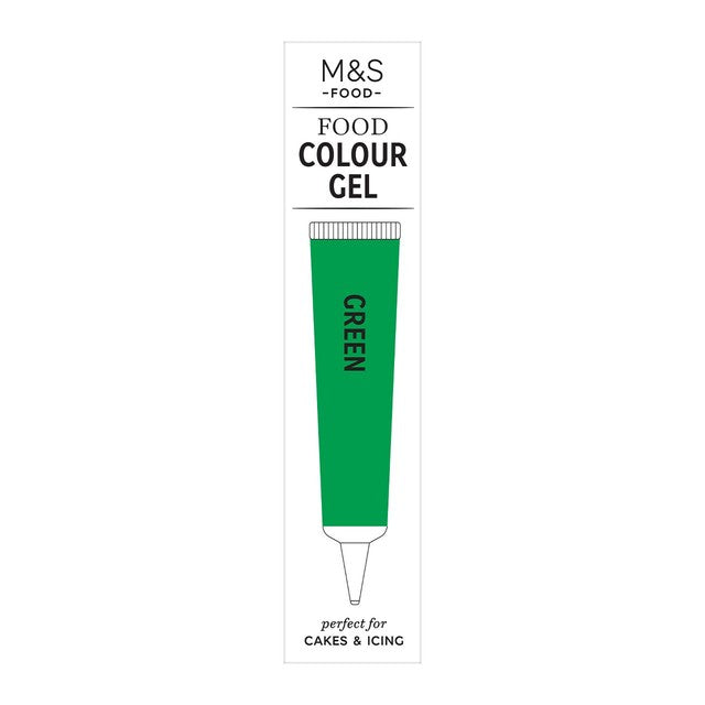 M&S green food colouring gel 19g, imported from the UK