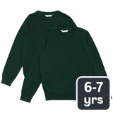 M&S Unisex 2Pk Cotton Jumper with Staynew 6-7 Y