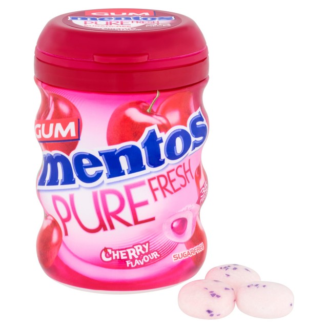 Mentos Pure Fresh Cherry sugar free chewing gum 70g, imported from the UK