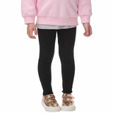 M&S plain ribbed cotton leggings black 2-3 years, imported from the UK