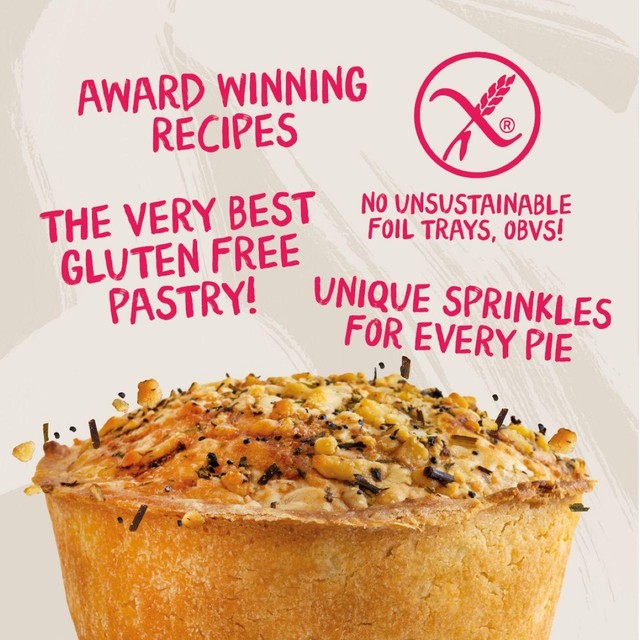 Pieminister gluten-free beef steak and ale pie 260g, imported from the UK