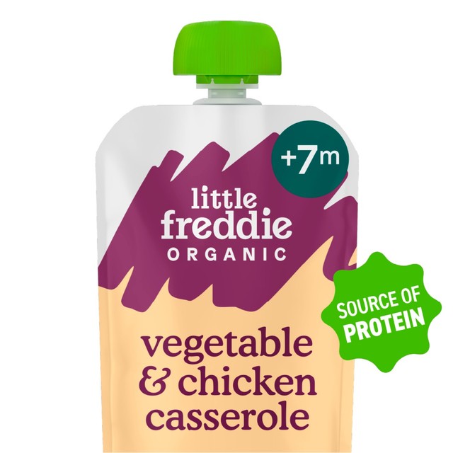 Little Freddie chicken and rice casserole baby food pouch 130g, UK version