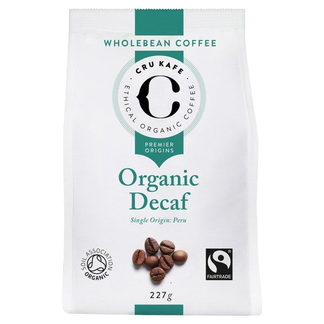 Cru Kafe decaf Peruvian coffee beans 227g - British product