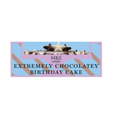 M&S Extremely Chocolatey Birthday Cake 800g, imported from the UK