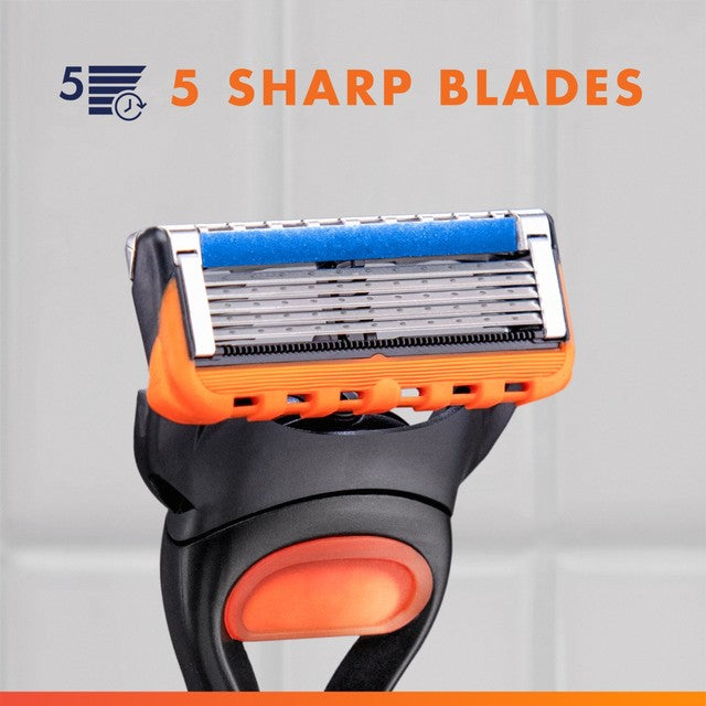 Gillette Fusion 5 manual razor starter pack with 4 blades, UK version