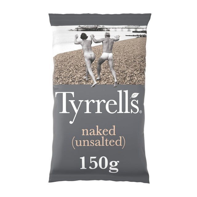 Tyrrells Naked sharing crisps 150g, imported from the UK