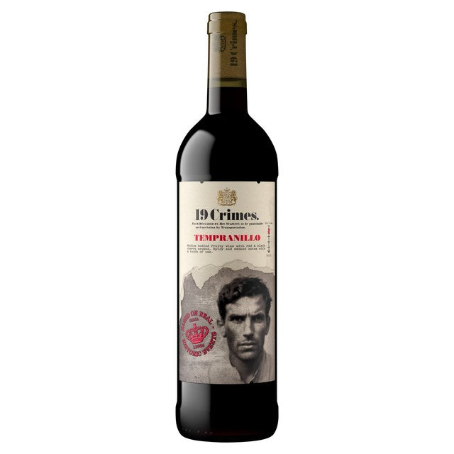 19 Crimes Tempranillo red wine 75cl - British product