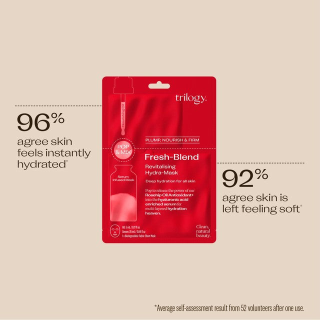 Trilogy Fresh-Blend Hydra-Mask sheet mask (British brand)