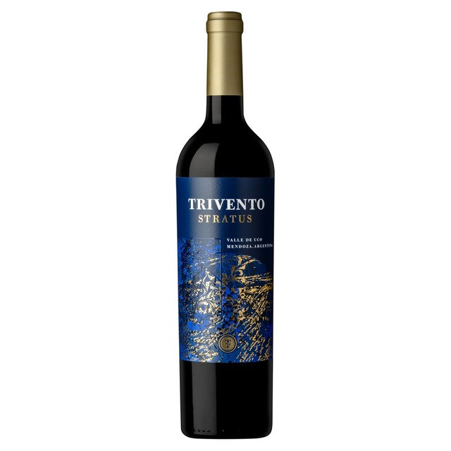 Trivento Stratus Malbec wine bottle 75cl (British brand)