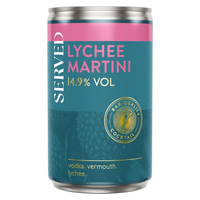 Servierter Lychee Martini Canned Cocktail 125ml (britische Marke)