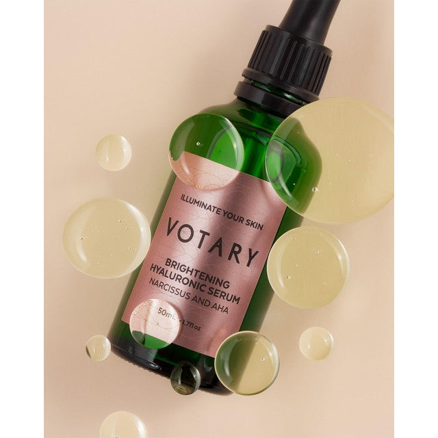 Votary Brightening Hyaluronic Serum with narcissus and AHAs 50ml (British brand)