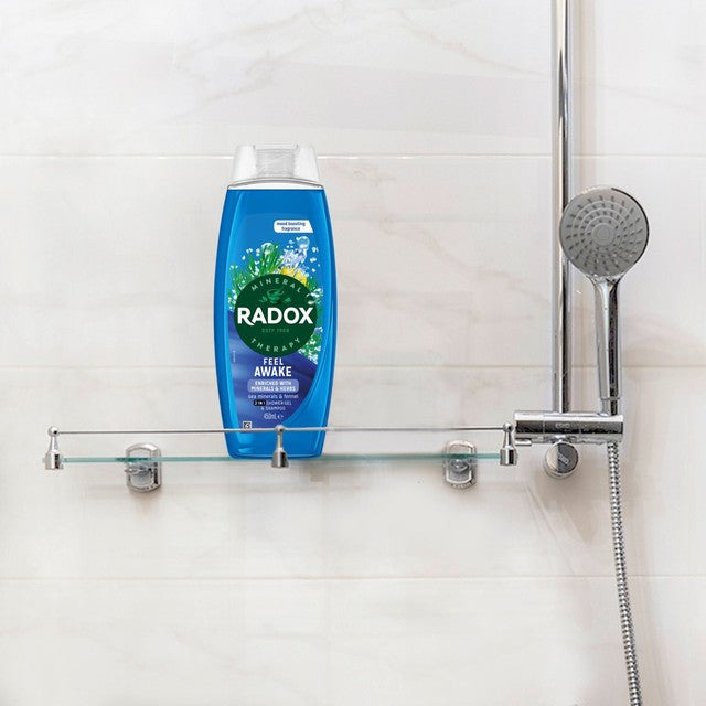 Radox Feel Awake shower gel and shampoo 450ml, imported from the UK