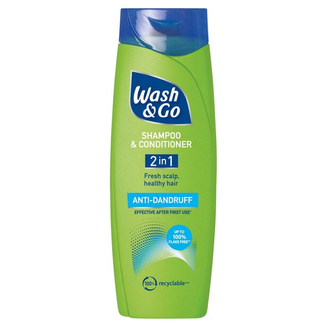 Wash & Go anti-dandruff 2 in 1 shampoo 200ml (British brand)