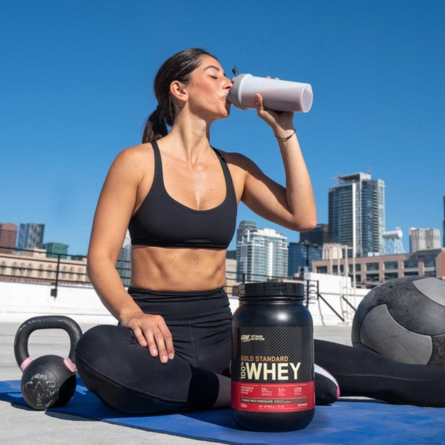 Optimum Nutrition Double Rich Chocolate protein powder 899g, imported from the UK