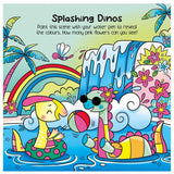 Igloo Books Neon Dinos Water Painting Book 276g, imported from the UK