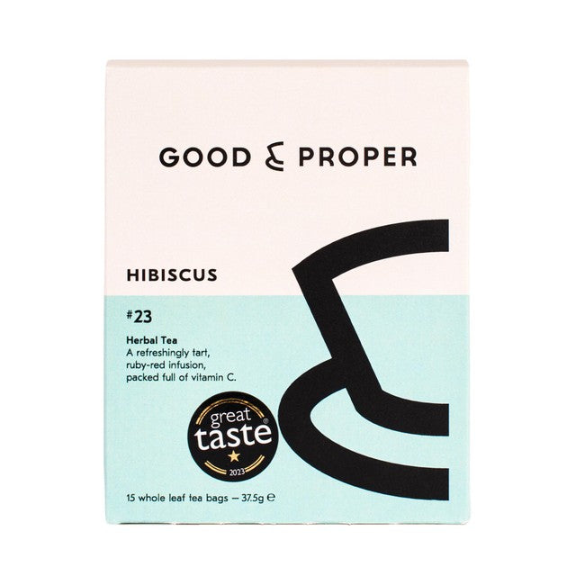 Good & Proper Hibiscus Tea Bags x15 37.5g, UK version