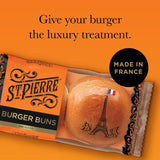 St Pierre pre-sliced white burger buns 4 pack (British brand)