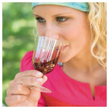 Duni transparent plastic wine glasses 150ml (British brand)