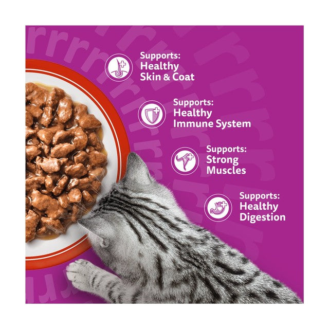 Whiskas wet cat food pouches meaty meals in gravy 80 x 85g (British brand)