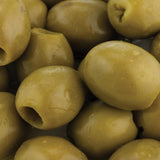 Realfoods green pitted olives 230g, imported from the UK