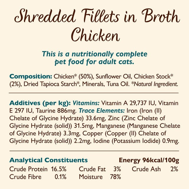 Lily's Kitchen shredded fillets cat food variety pack 8x70g, UK version