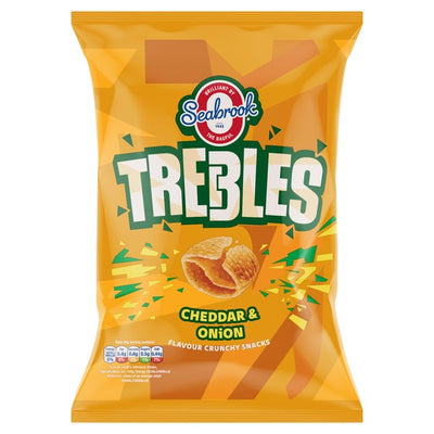 M&S Seabrook Trebles Cheddar & Onion Sharing Crisps 120g- Buy online at McGrocer