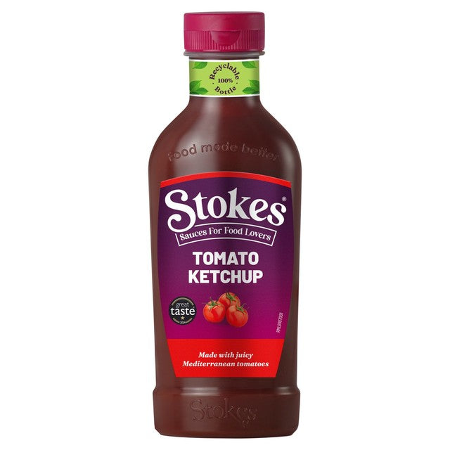 Stokes tomato ketchup squeezy 485g (British brand)